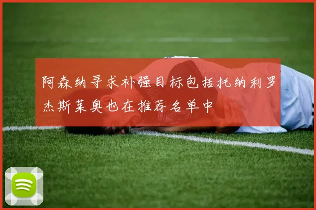 阿森纳寻求补强目标包括托纳利罗杰斯莱奥也在推荐名单中